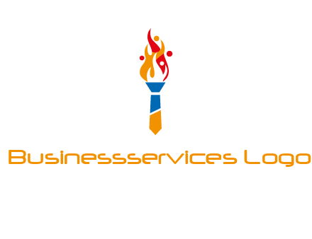 tie forming a torch