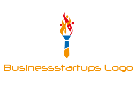 tie forming a torch