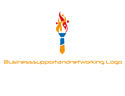tie forming a torch