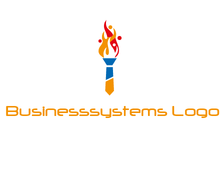 tie forming a torch