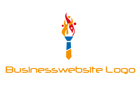 tie forming a torch