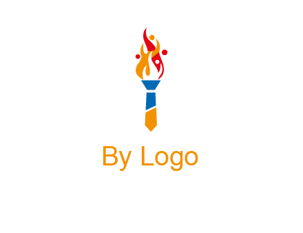 tie forming a torch