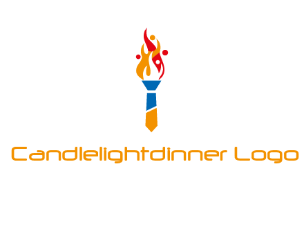 tie forming a torch
