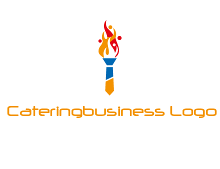 tie forming a torch