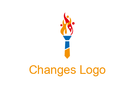 tie forming a torch