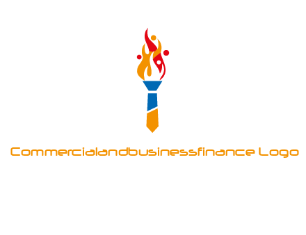 tie forming a torch