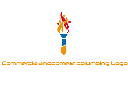 tie forming a torch