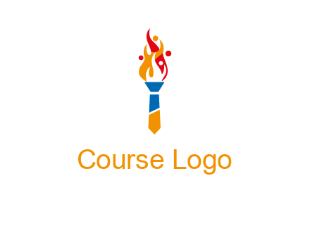 tie forming a torch