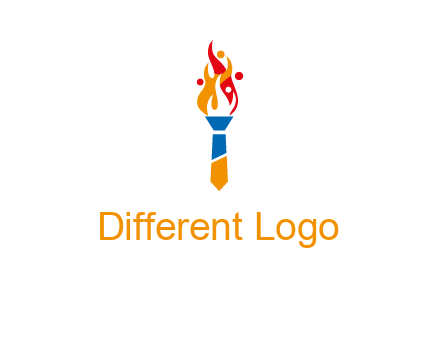 tie forming a torch