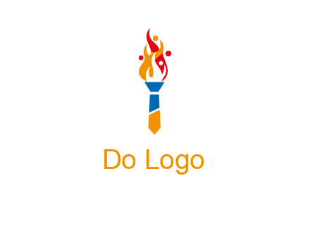 tie forming a torch