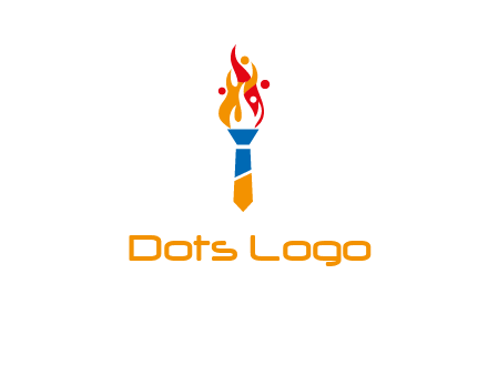 tie forming a torch