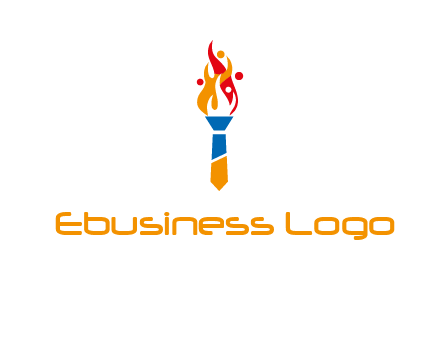 tie forming a torch