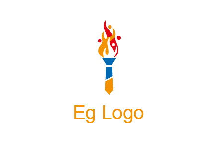 tie forming a torch
