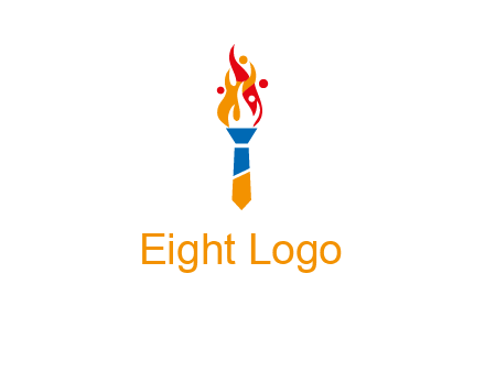 tie forming a torch