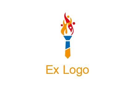 tie forming a torch