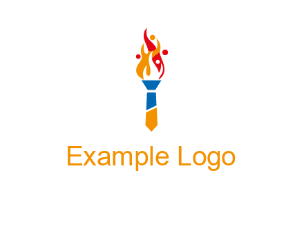 tie forming a torch