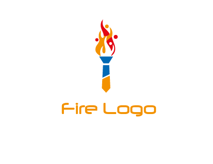 tie forming a torch