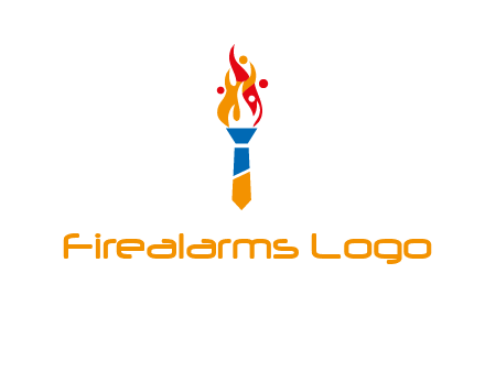 tie forming a torch
