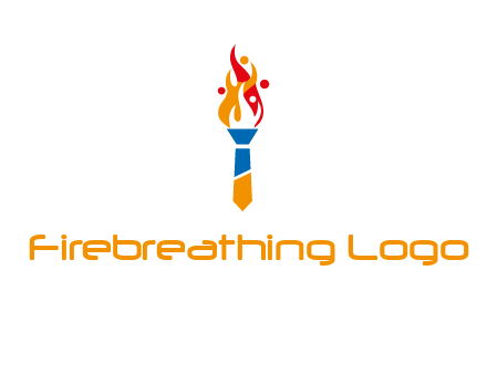 tie forming a torch