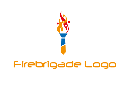 tie forming a torch