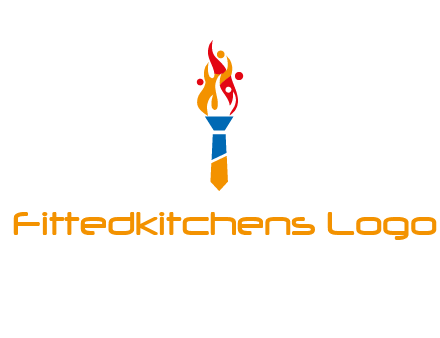 tie forming a torch