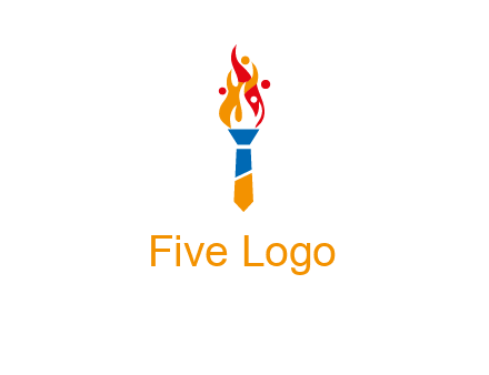 tie forming a torch