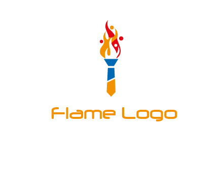 tie forming a torch