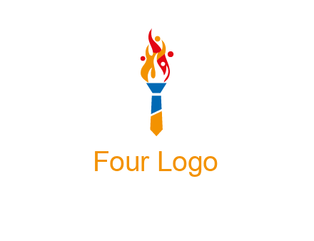 tie forming a torch