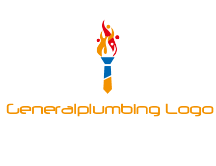 tie forming a torch