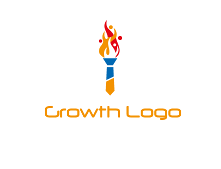 tie forming a torch
