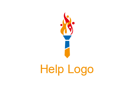 tie forming a torch