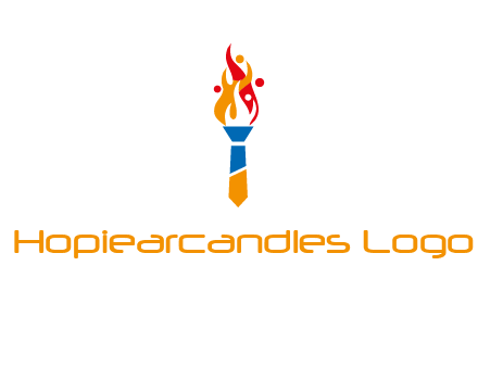 tie forming a torch