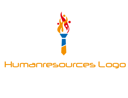 tie forming a torch