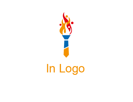 tie forming a torch
