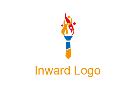 tie forming a torch