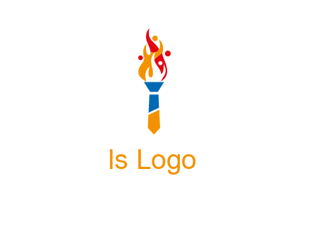 tie forming a torch