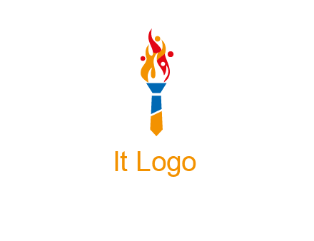 tie forming a torch