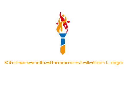tie forming a torch