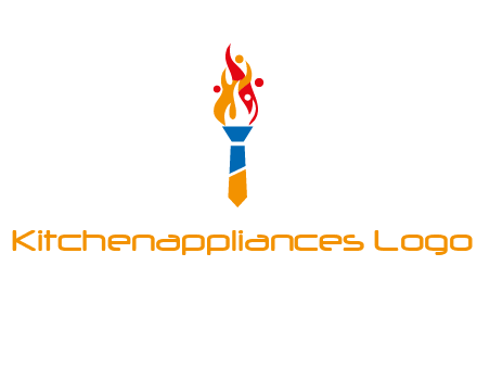 tie forming a torch