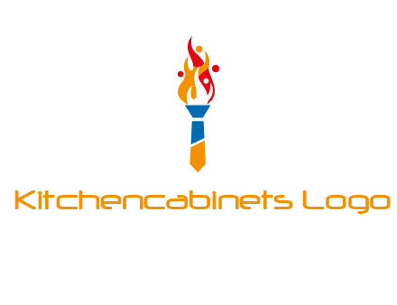 tie forming a torch
