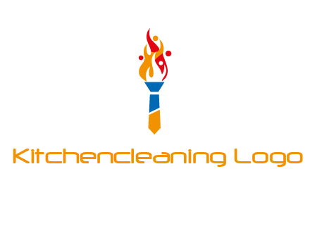 tie forming a torch