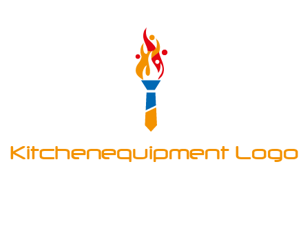 tie forming a torch