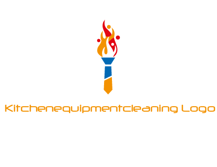 tie forming a torch