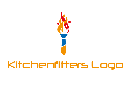 tie forming a torch