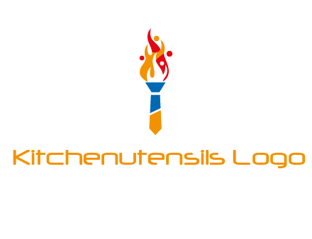 tie forming a torch