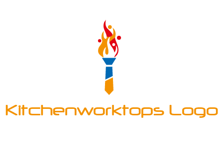 tie forming a torch