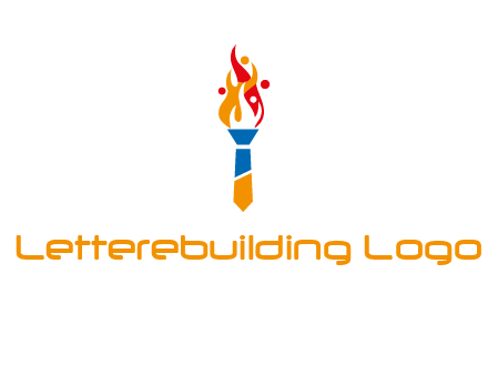 tie forming a torch