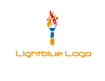 tie forming a torch