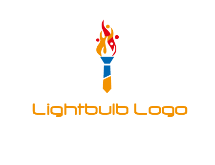 tie forming a torch