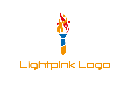 tie forming a torch